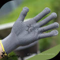 SRSAFETY 13G String knitted nylon pvc dot gloves,work dotted gloves big hands glove finger gloves